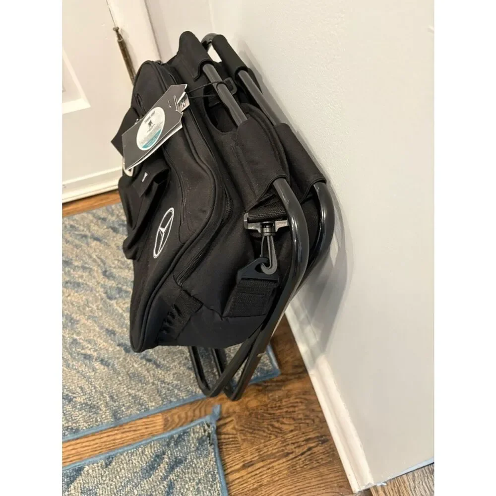 Mercedes Black Men’s Basecamp Cooler Bag with Integrated Foldable Stool